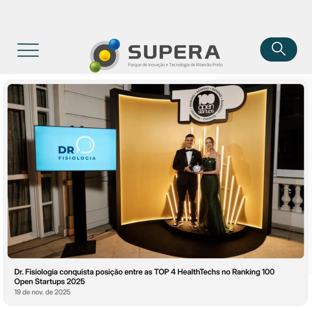 Dr. Fisiologia, startup de comunicação em saúde, se destaca entre as empresas mais atraentes para corporações no ecossistema de inovação aberta.